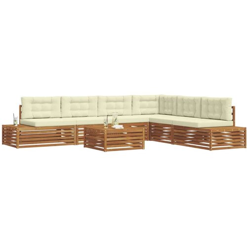  Set vanjskih sofa s jastukom 7 Komad Prirodna i krem Slike