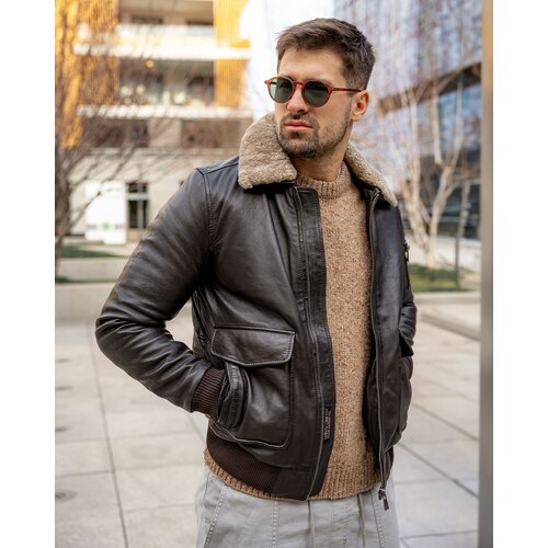 La Force Fashion mu&scaron;ka  Mario Zenetti kožna jakna Giovanni - Braon Cene