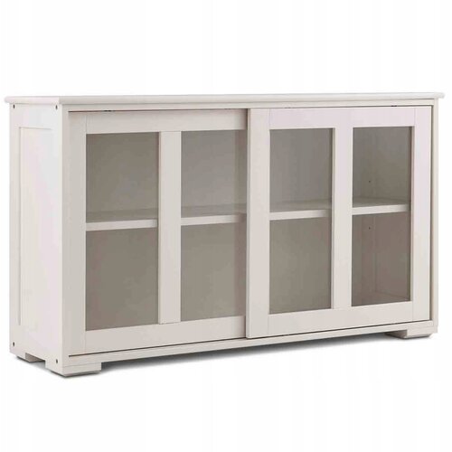 Costway Komoda z drsnimi vrati bela 106,5 x 33 x 62,5 cm, (5000007200) Cene