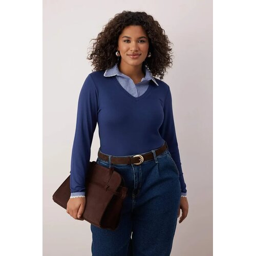 Trendyol Ženska bluza TBBAW26AF00084, Tamnoplava Cene