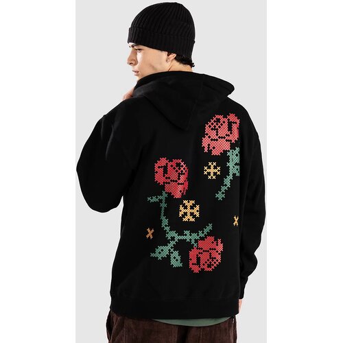 Monet Skateboards Cross Stitch Collage Pulover s kapuco black Cene