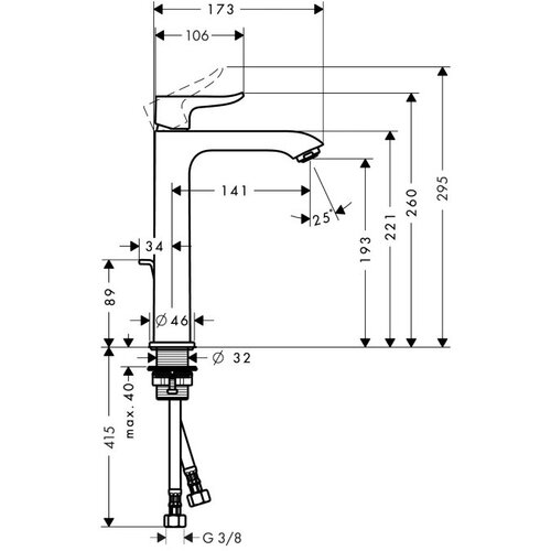 Hansgrohe Metris 200 slavina za umivaonik sa podsklopom 31183000 Slike