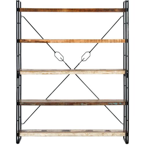 VidaXL Police za knjige s 5 razina 140x30x180 cm od obnovljenog drva Slike