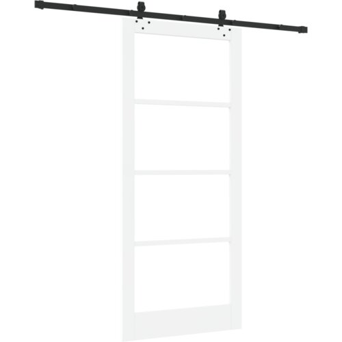 vidaXL Klizna Vrata s Hardverskim Setom Bijela 93x211 cm Čvrsto Drvo Bor Cijene