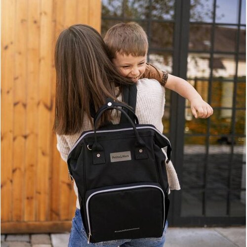 Petite&amp;amp;Mars Ruksak za pelene Jack, Black Slike