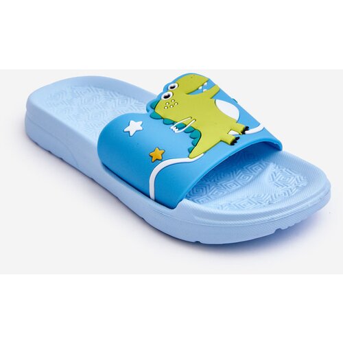 Boto Children's Dinosaur T-Rex Slides Blue Bernis Cene