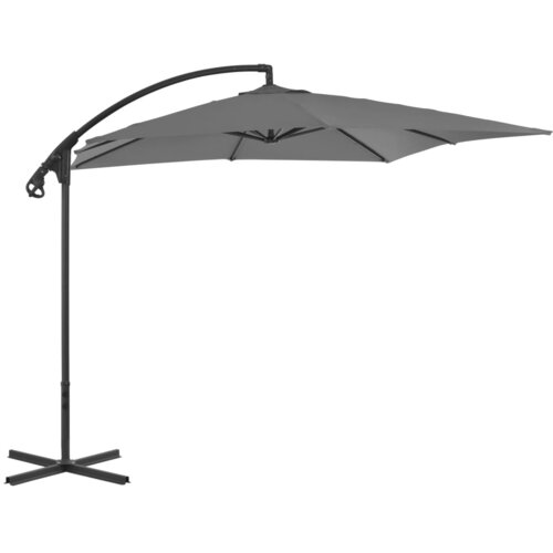 vidaXL Previsni senčnik z jeklenim drogom 250x250 cm antracit, (20609999) Cene