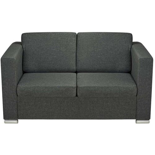  Dvodijelni set sofa od tkanina tamnosivi Slike