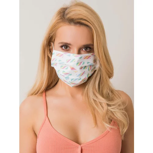 Fashion Hunters White cotton mask with an imprint