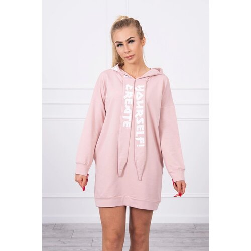 Kesi Dress with hood Oversize dark powdered pink Cene