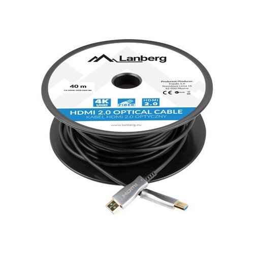 Lanberg Kabel HDMI M/M V2.0 Optico AOC 30M Negro, (21090697) Slike