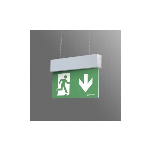 Beltrona svjetiljka za evakuaciju M82 sredi&amp;scaron;nje napajanje baterijom za montiranje na lanac MEXM82504ZB led osvjetljenje za izlaz u nuždi montaža na lanac Slike