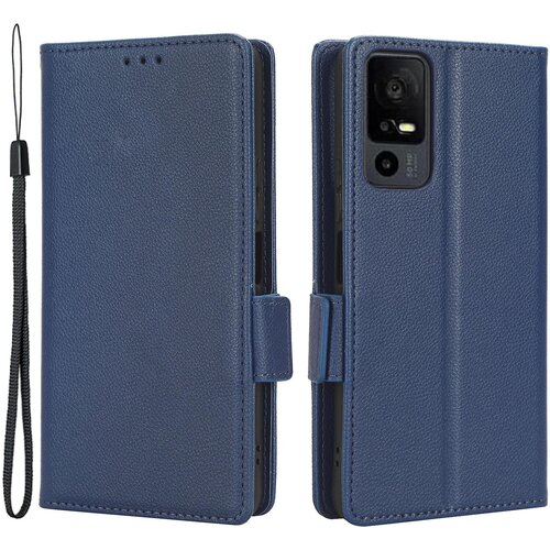 INORCO PU usnjena torbica za mobilni telefon z denarnico za TCL 40 XL Litchi s teksturo in preklopnim stojalom za telefon, (22033514) Cene