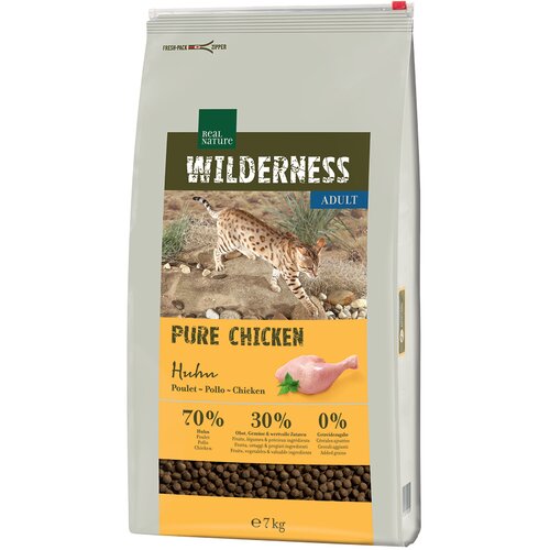 Real Nature Cat Wilderness Adult Pure Chicken pi&scaron;čanec 7kg Cene