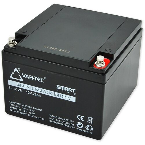 VAR-TEC BATERIJA SMART 12V / 26Ah - velikost: DxŠxV = 166x175x125 mm Cene