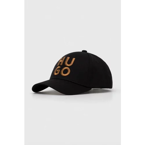 Hugo Bombažna bejzbolska kapa črna barva