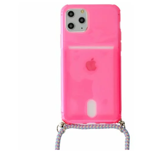 Nillkin summer silikonski ovitek z vrvico za iphone 7 / 8 / se 2020 - pink