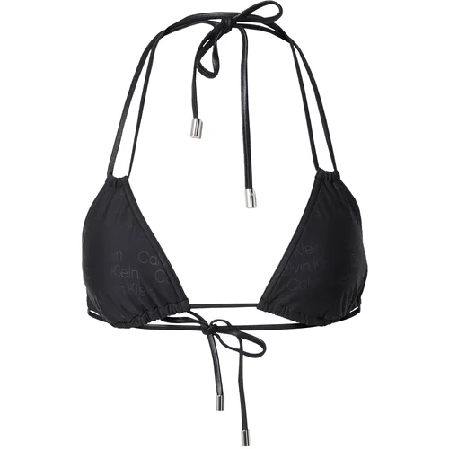 Calvin Klein Swimwear Bikini gornji dio siva / crna