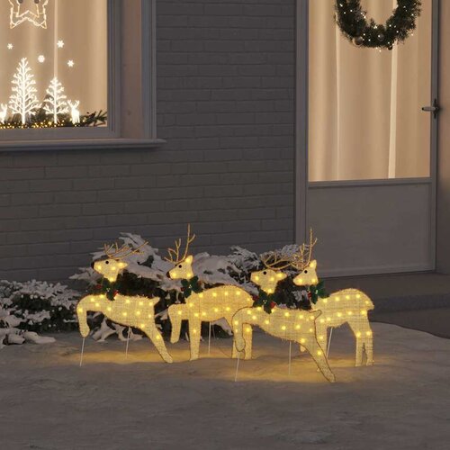  LED Riječni jeleni 4 pcs Zlatno tkanina Cijene
