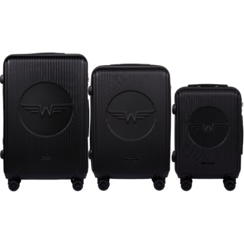  SWALLOW, Set od 3 Wings ABS+ kofera (L,M,S) CRNA Slike