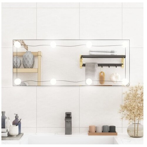  Stensko ogledalo z LED lučmi 30x80 cm stekleno pravokotno Cene