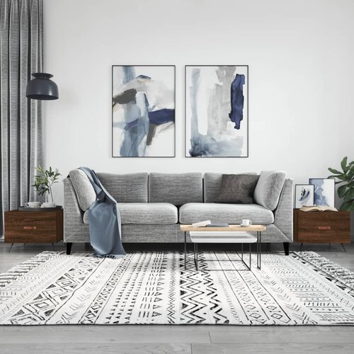 VidaXL Klubske mizice 2 kosa rjavi hrast 50x50x40 cm inženirski les Slike