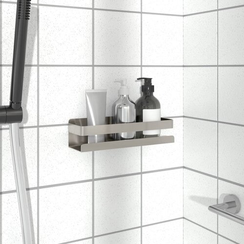 VidaXL Polica za tu&amp;scaron; 23x6 5x6 cm bru&amp;scaron;eni nehrđajući čelik 304 Slike
