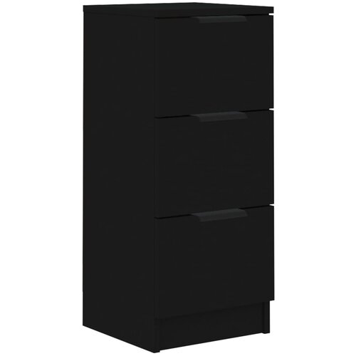 Maison Chic Komoda - Predalnik črna 30x30x70 cm inženirski les, (21716046) Slike