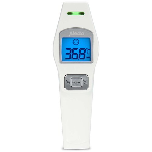 Alecto Večnamenski infrardeči termometer za čelo z alarmom za povišano telesno temperaturo, Bela, (5000071419) Cene