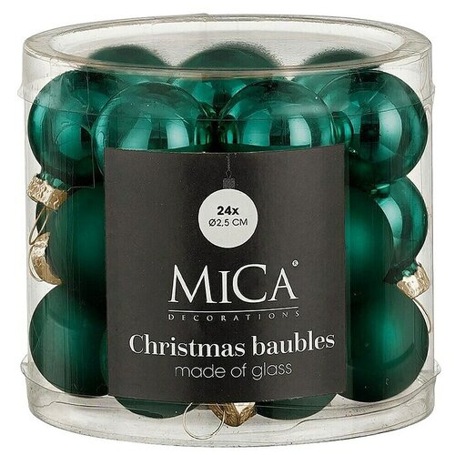 Mica Decorations Božićne kuglice (Zelena, Staklo, Promjer: 2,5 cm, 24 Kom.) Cijene