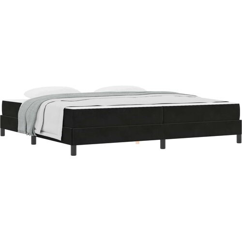 VidaXL Postelja z vzmetnico z vzmetnico Črna 200 x 220 cm blago, (5000126351) Slike