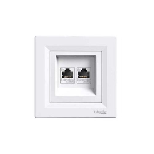 Utičnica RJ45x2 CAT5E, dvos., bijela ASFORA Cijene
