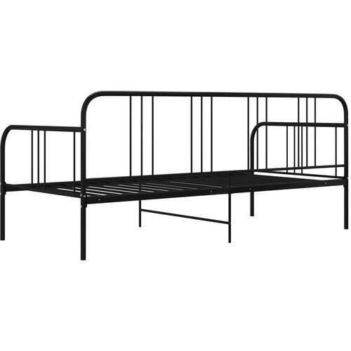 Okvir za krevet na razvlačenje crni metalni 90 x 200 cm Slike