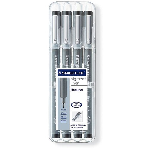 Staedtler Flomastri Pigment liner, črna, 4 kosi Cene