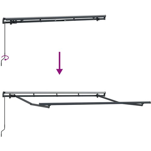  Povlačivi tende Svijetlo siva 250 x 200 cm tkanina Slike