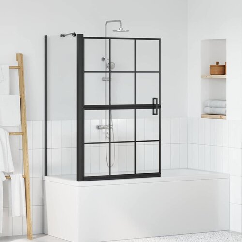 vidaXL Ekran za kadu i tu&scaron; Crna i prozirna 80 x 67 x 129.5 cm Cijene