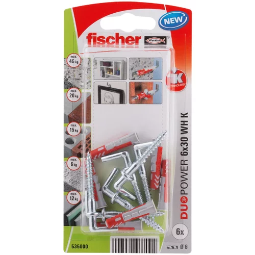 Fischer duopower Set univerzalnih tipli (Promjer tiple: 6 mm, Duljina tiple: 30 mm, 6 Kom.)