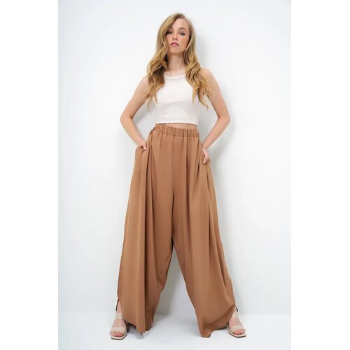 Trend Alacati Stili ženske pantalone Alc-X13879, široke nogavice, smeđe Cene