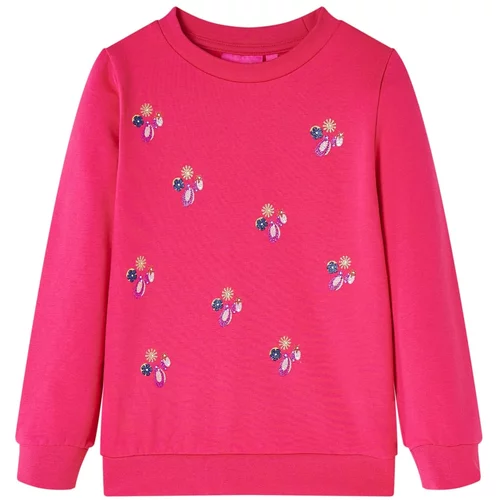 vidaXL Otroški pulover živo roza 92