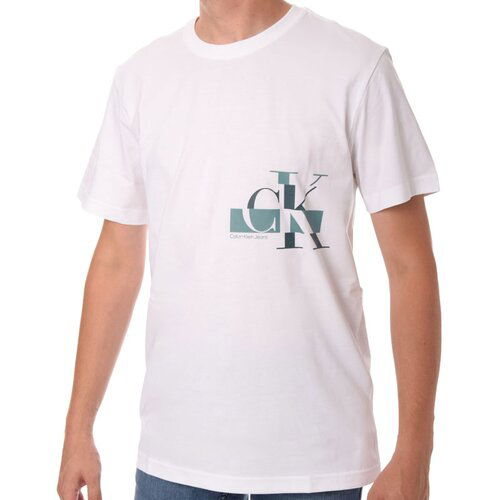 Calvin Klein muška majica glitched ck logo tee Slike