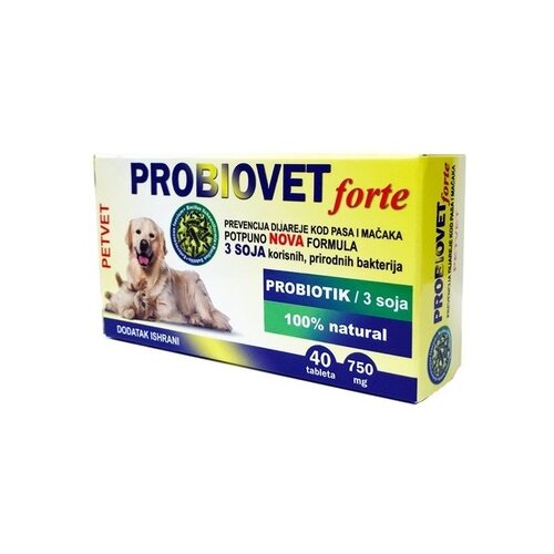 InterAgroVet probiovet forte dodatak ishrani za pse i mačke, 750mg, 40 tableta Cene