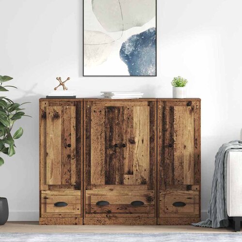  Highboard s ladicama 3 pcs Staro drvo Konstruirano drvo Cijene
