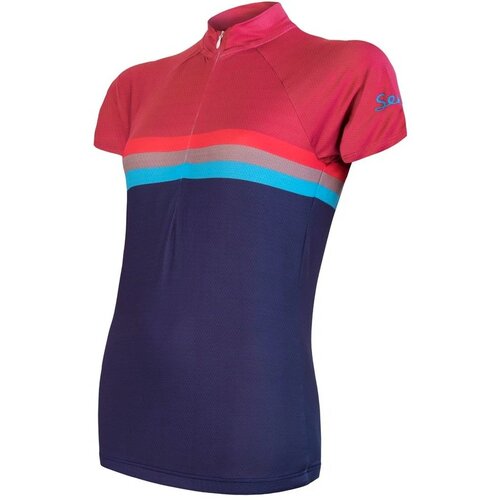 Sensor Women's cycling jersey Cyklo Summer Stripe Blue/Lilla Cene