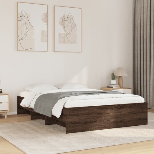Furnova Posteljni okvir brez vzmetnice hrast 140x190 cm inženirski les, (21937282) Slike