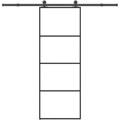  Drsna vrata z opremo 76x205 cm ESG steklo in aluminij, (22058098) Cene