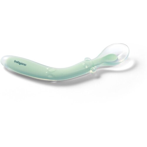 BabyOno Silicone Spoon 6m+ žlička za otroke Mint 1 kos Slike