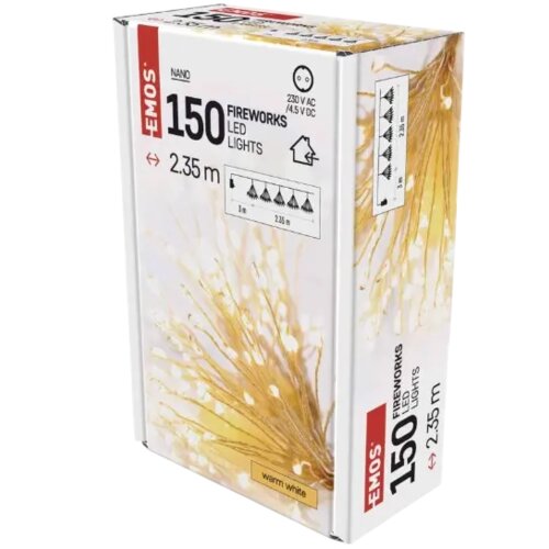 Emos LED nano vatromet beli kabl 2.35m 150led WW Cene