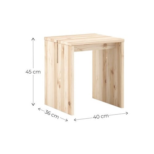 Karup Design Stolček iz masivnega bora v naravni barvi Join-In &amp;ndash; Slike