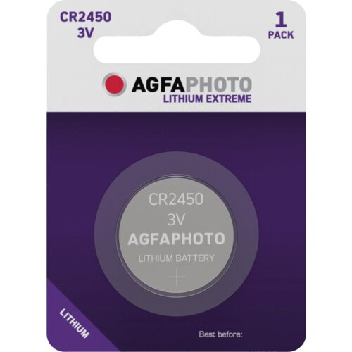 Agfa Litijumska baterija CR2450 B1, 3V, Dugmasta, Blister 1 komad Slike