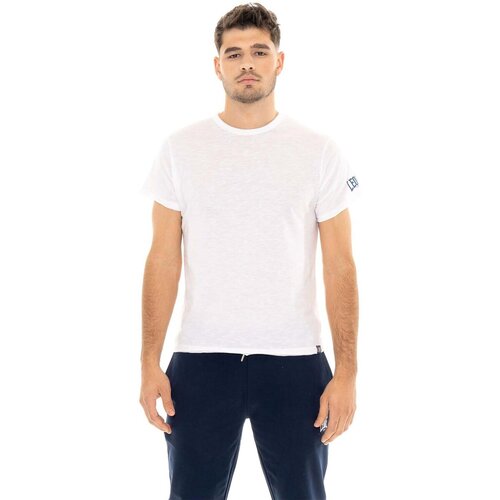 Leone 1947 Majice & Polo majice Man T-Shirt Short Sleeves Slub Small Logo Bela Cene
